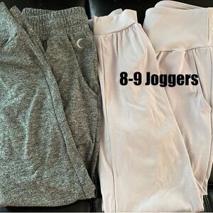 Zyia Gray and Light Pink Kids Joggers size 8-9